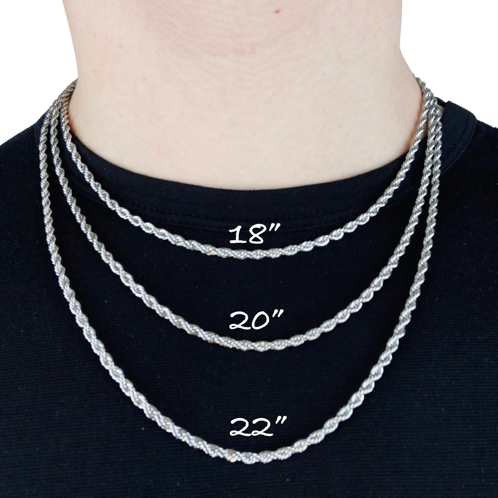 Stainless steel silver necklace on sale