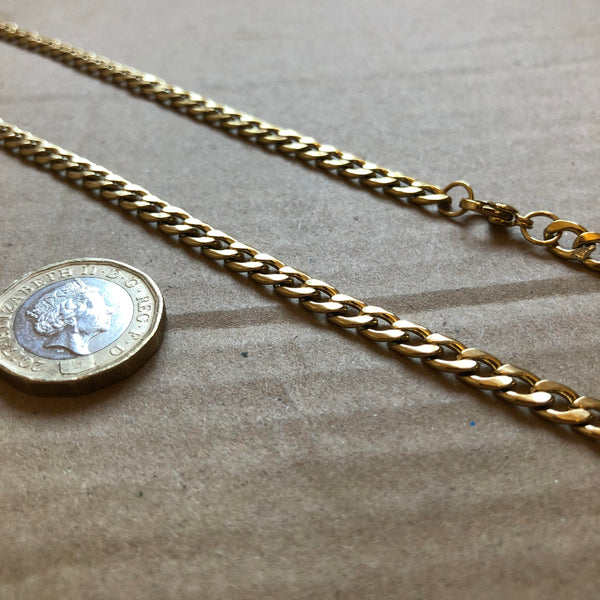 5mm Gold Cuban Link Chain - Stainless Steel