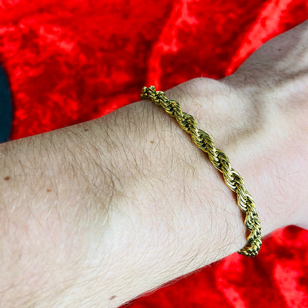 5mm Gold Rope Bracelet