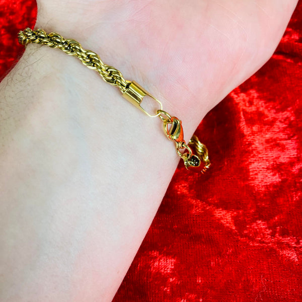 5mm Gold Rope Bracelet