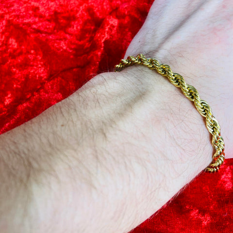 5mm Gold Rope Bracelet