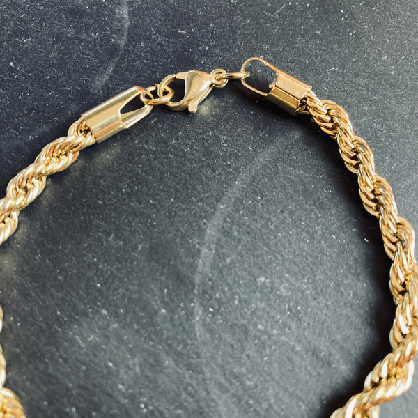 5mm Gold Rope Bracelet