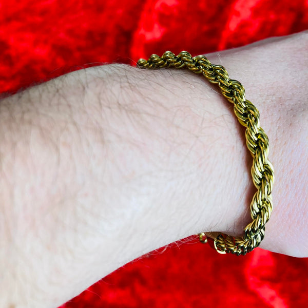 5mm Gold Rope Bracelet