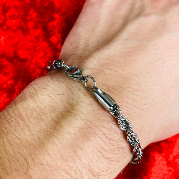 5mm Silver Rope Bracelet